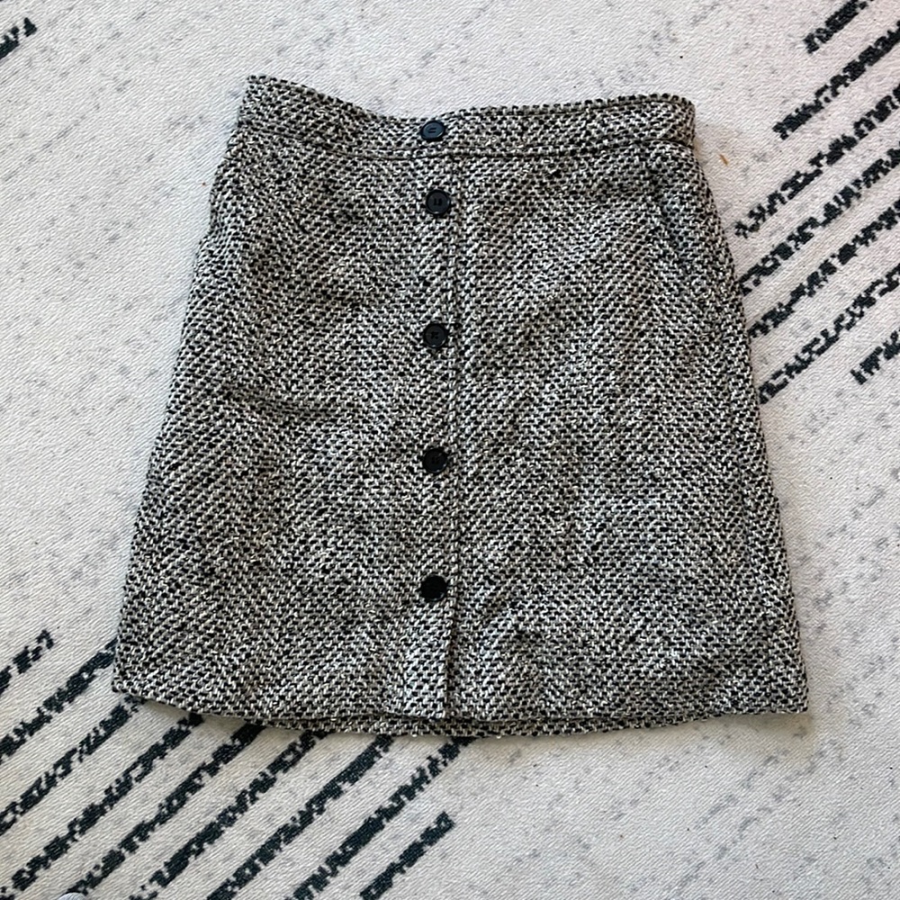 Loft, plaid high waist skirt